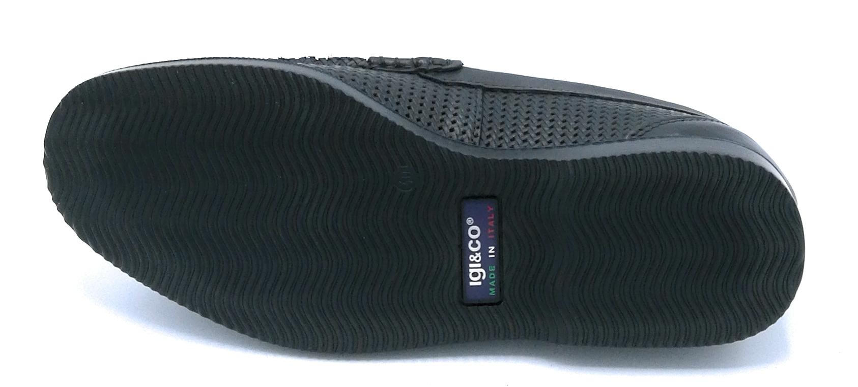 Igi e Co 3109500 mocassino pelle intrecciata nero 