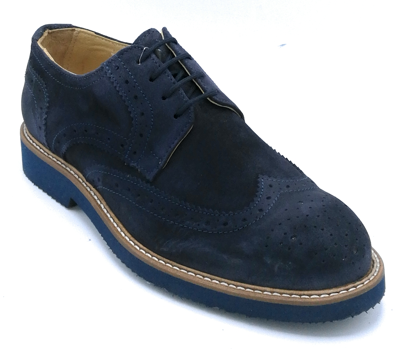 Scarpa stringata Uomo Camoscio blu Frau 2571 CASTORO JEANS